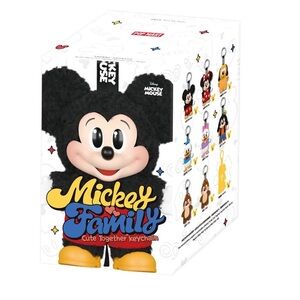 Pop Mart Mickey Family Cute Together Keychain Series Figures Blind Box
